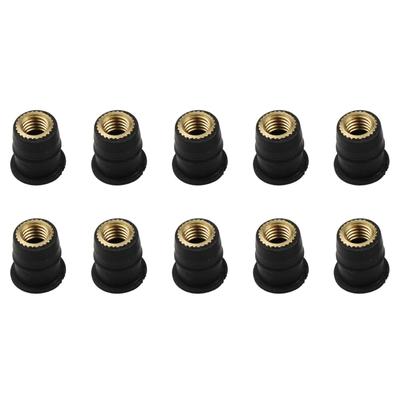 10 Piezas M4 M5 M6 Tornillos Pernos Tuerca Parabrisas Motocicleta Universal Goma Tuercas de Pozo Sujetador Tornillo