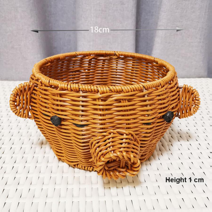 Cesta de Armazenamento Cesta de Frutas Estante de Mesa de Centro para Sala de Estar Criativa Moderna Casa Plástico Cestas de Vime Decorativas de Mesa