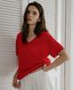 Nounbeleo V-Neck Half Paper Knit [Knss10Kn07]_Red