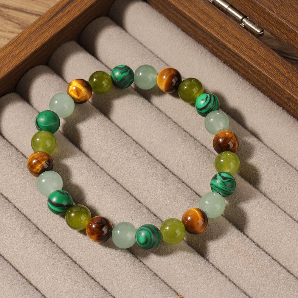 New jewelry bracelet malachite European and American popular bracelet crystal natural tiger's eye bracelet beaded
