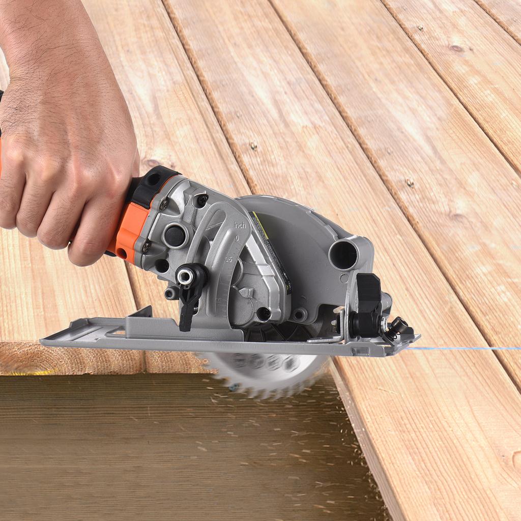 4.8A 580W Mini Circular Saw 3500RPM Electric Saw with 24T 40T Blades for Wood Plastic Max Cutting Depth 1 11 16   (90