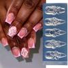 French Retro 3D Flower Nail Mold Hibiscus Petals Nail Art Print Stencils  for Nail Decoration