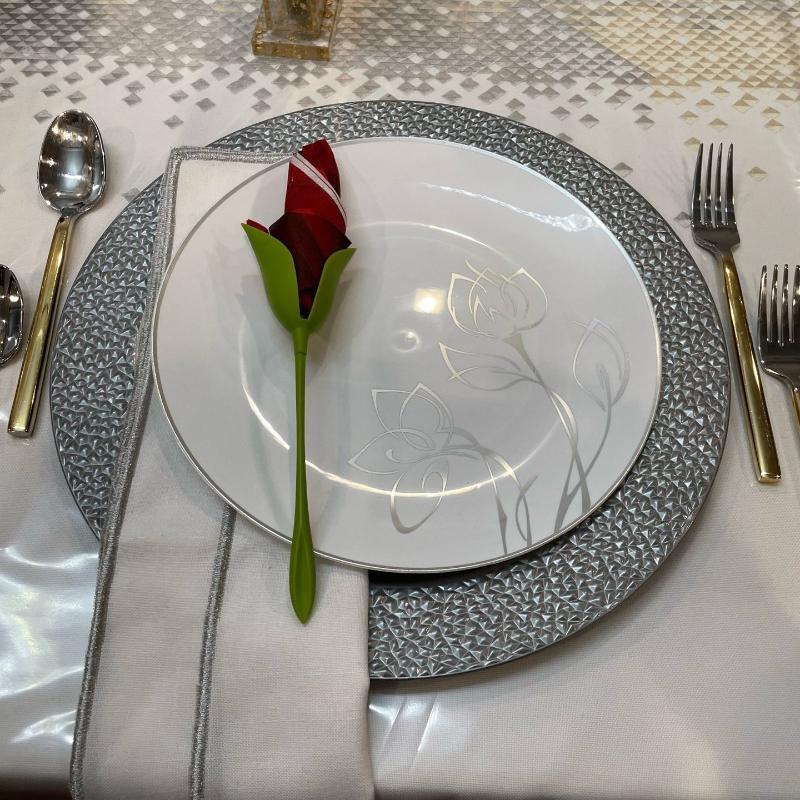 10Pc Floral Napkin Holders for Wedding Reception Floral Table Centerpiece Home Daily Dining Decoration