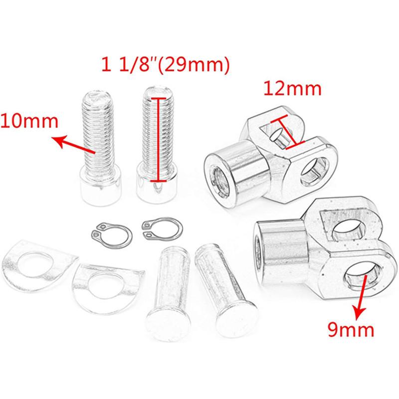 Motorcycle Rear Passenger Foot Peg Support Mount Clevis Kit with Hardware for Softail FXST for Harley Dyna FXR FX,29mm Aluminum Footrest Bracket