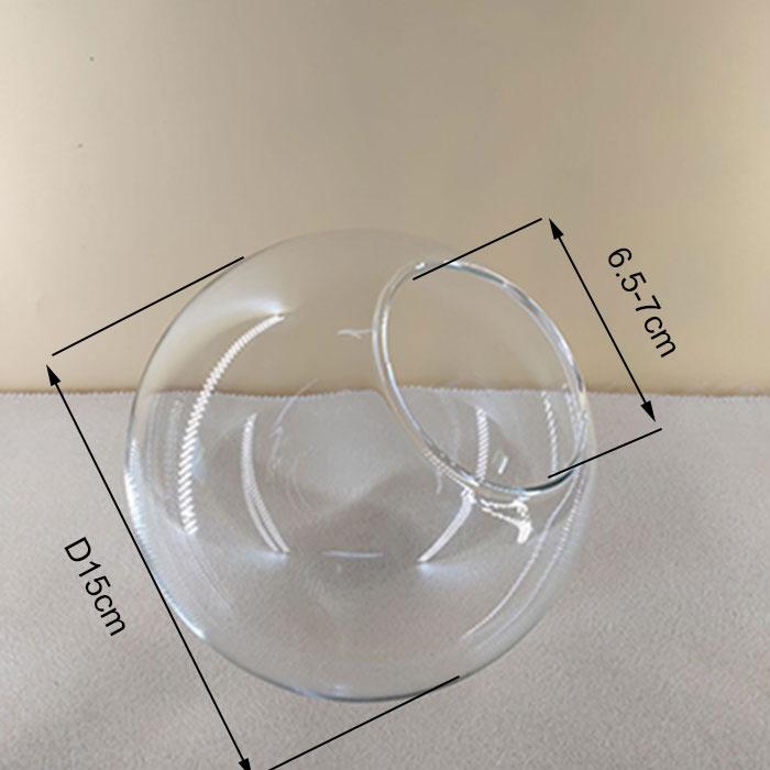 Klarer, weiß-grauer Ersatzglasschirm in verblassender Farbe für Magic Bean Kronleuchter-Pendelleuchte, grau-blaue Kugel-Lampenschirmfassung