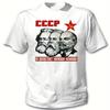 Heren Retro Sovjet CCCP T-shirt Lenin Marx Engels Portret met Rode Ster Cyrillisch Tekst Vintage Sovjet-Unie Grafisch T-shirt Unisex