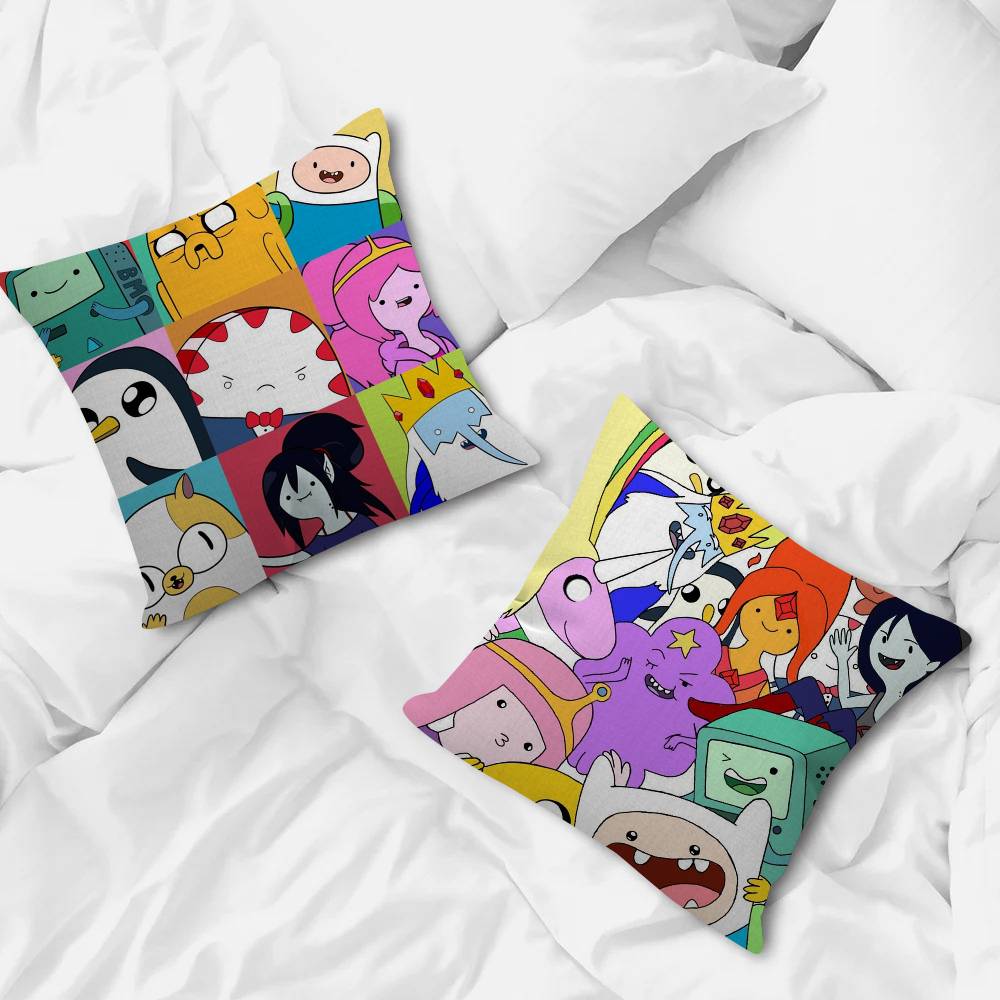 Cushion Cover Inches Farmhouse Decor Home Throw Pillow Covers for Anime A-Adventure Times Couch Decorations