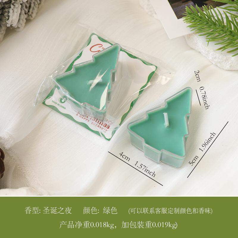 2PCS Christmas Tealight Candle New Year Candles Holiday Festive Home Decoration Soywax Guest Gift Set Scented Candle