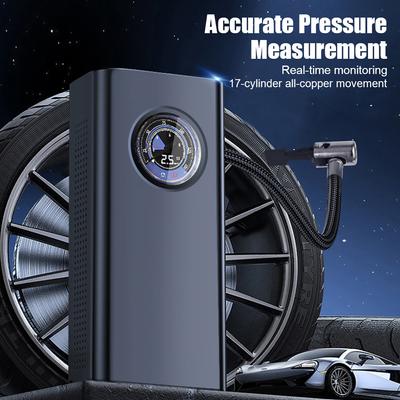 OTOMATİK Lastik Topları Araba Hava Kompresörü Taşınabilir Motosiklet Bisiklet Elektrikli Lastik Şişirme Pompası 3600mAh 7.4V
