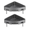 2-Tier Black Bathroom Corner Storage Shelf Set