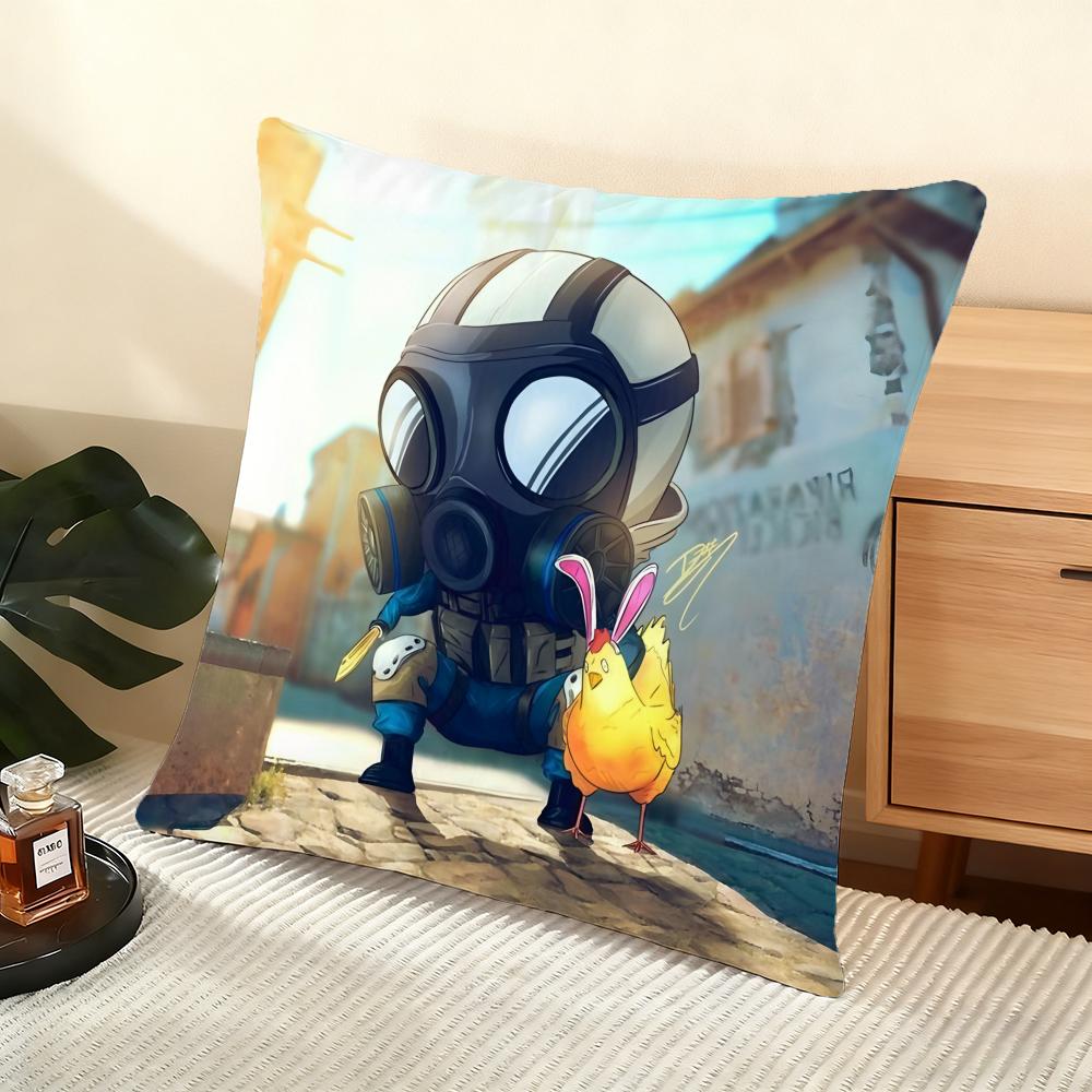 S-Standoff 2 Cushion Cover Soft Short Plush Pillow Cover Smooth Cozy Texture Aesthetic Cushion Case Home Decor