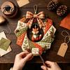 Feiertags-Kranz Bastelmaterialien DIY Patchwork Bastelset, Weihnachtliches Nähen Saisonale Muster, Stoffset Bauernhaus für Erwachsene, Haustür Wand