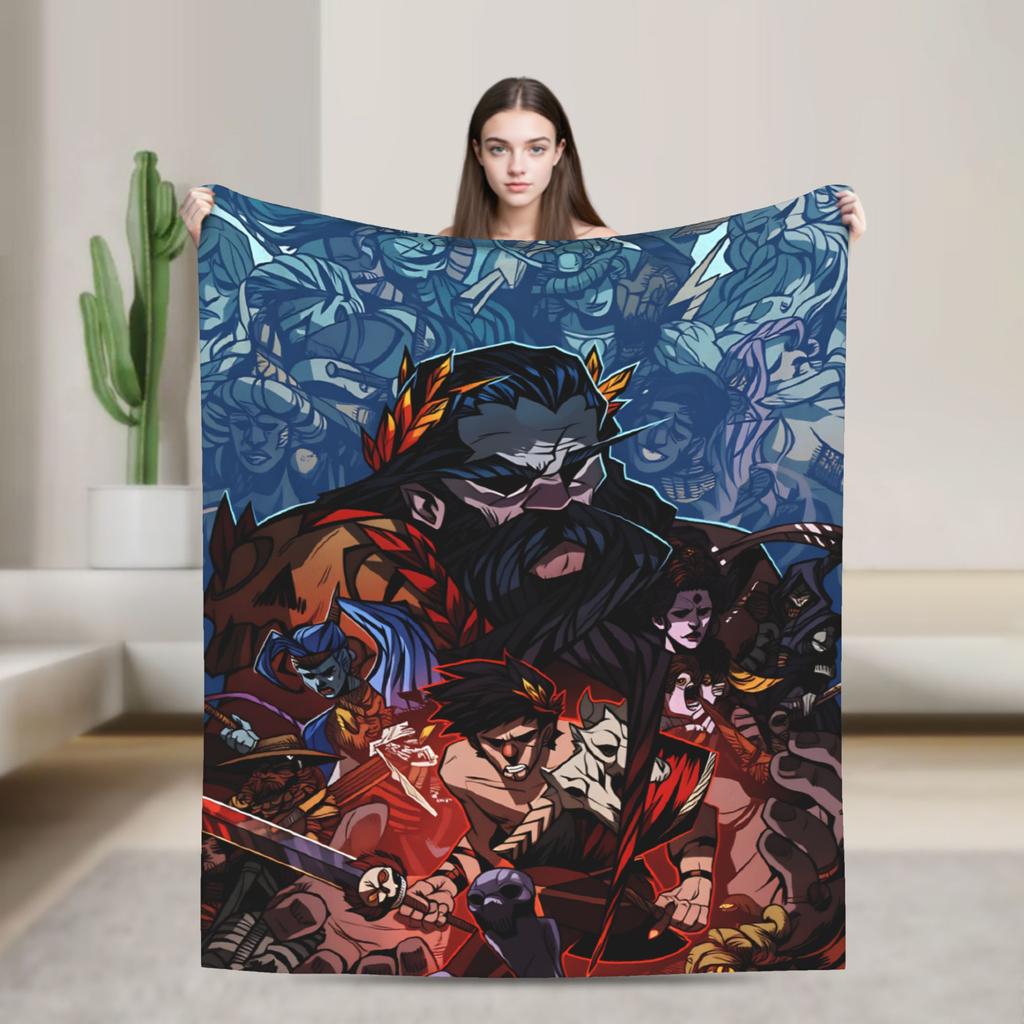 Hades Zagreus Flannel Blanket  Soft Warm Throw Blanket for Outdoor Travel Office Novelty Bedspread Sofa Bed Cover