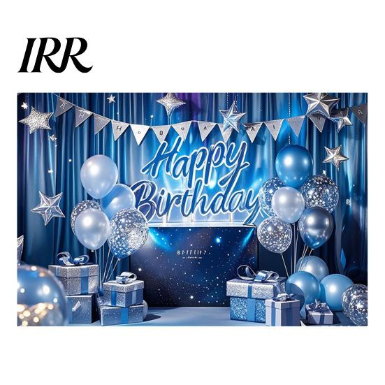 Double-sided Printed Banner Happy Birthday Backdrop, Party Photo Background Cloth for Celebration, Decorative Bunting Flag Decor Kids Women, Supplies