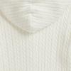 Polo Ralph Lauren Sweater FW24 Solid Color Cable Knit Hooded Zip Long Sleeve Knit Top Kids Sweaters Warm-White CWPOSWEG6820470-100