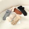 Women Cute Lovely Sweety Winter Keep Warm Touch Screen Add Velvet Windproof Gloves Cycling Solid Spontaneous Fever