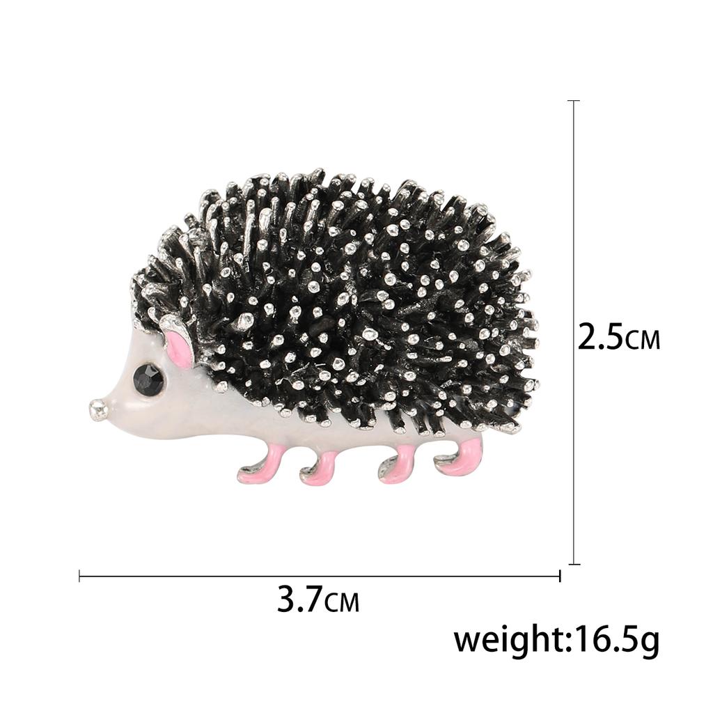 Enamel Hedgehog Brooches for Women Unisex Small Animal Pins Banquet Party Backpack Gifts Jewelry Accessories