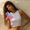 Pink Blue Gradient Swirl Phone Case for IPhone 17AIR 16E 16 15 14 13 12 11 17 Pro Max Plus Double-layer Back Cover
