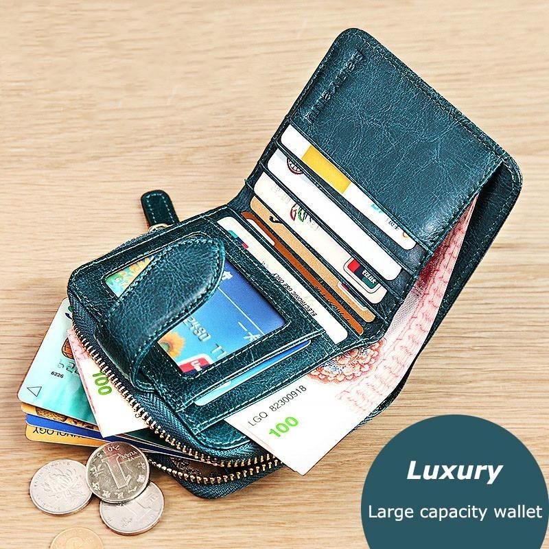 Women Wallet Woman Short Card Holder Leather Female Coin Purse Vintage Women Luxury Small Wallet