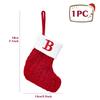 Christmas Socks Knitting Red Snowflake Alphabet Letters Christmas Decoration For Home Tree Ornament Gift Navidad Natal Decoration