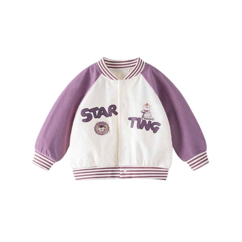 Kids  Pure Cotton Casual Baseball Jacket 80