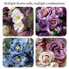 Background Wall Artificial Rose Flower Wall Multicolor Hydrangea Flower Panel  Gift