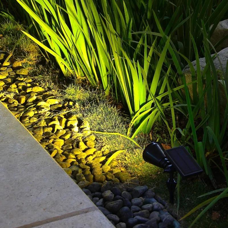 7LED Solar Light Outdoor Lawn Lamp Super Bright Rainproof Ground Lawn Lamp Home Outdoor Landscape Garden Projection Lighting