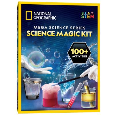 NATIONAL GEOGRAPHIC Magic Chemistry Set Utför Fantastiska Vetenskapliga Trolleritrick Skapa en Trollerishow med Vita Handskar och Trollstavar STEM Utbildningsvetenskap