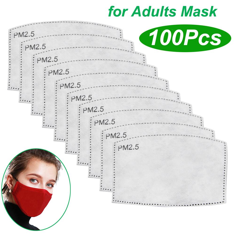 Tcare 10 Stück/Los 5 Schichten PM2.5 Filter Maskenpapier Aktivkohle Erwachsene Kinder Masken Anti Staub Smog Mundmaske Gesichtsmasken Filter