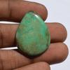 Natural Chrysoprase Gemstone Cabochon - Loose Semi Precious Stone 27 Carats Pear Shape 31x24 Mm, Jewelry Craft Supply