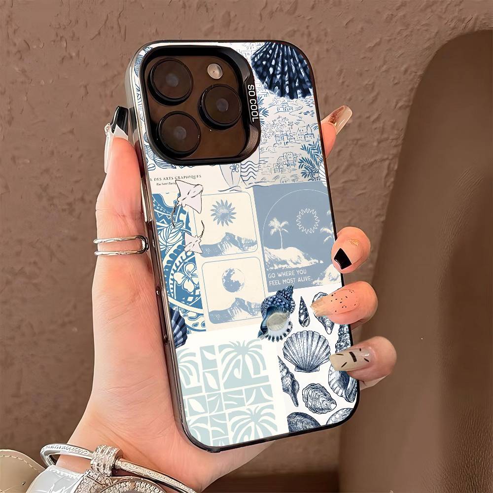 GETO SEA phone case for iPhone 17 17Air 16 15 14 13 12 11 Pro Max Plus Colorful Silver
