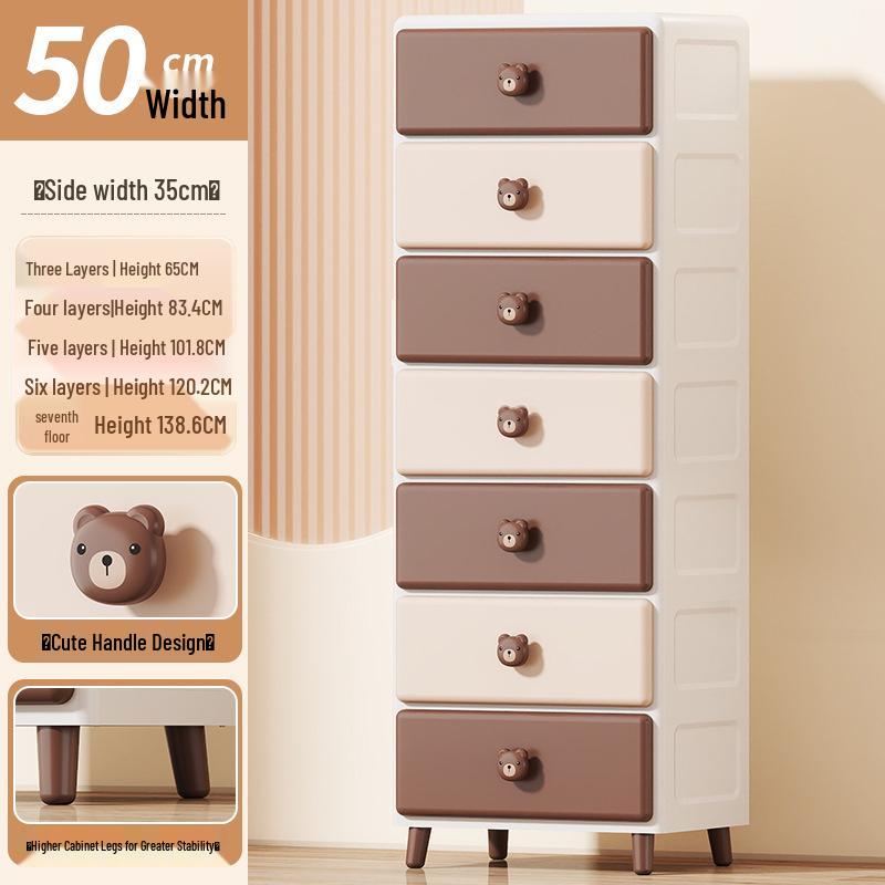 Children's Toy & Snack Storage Plastic Organizer Drawer Cabinet for Home Clothes