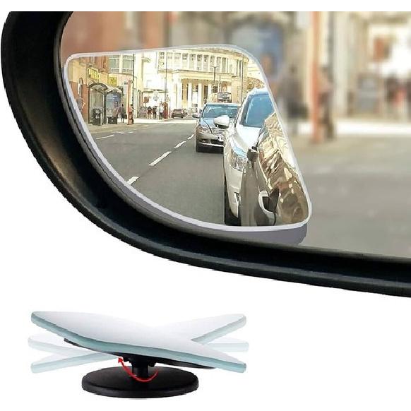 2PCS Universal Car Auto 360° Wide Angle Rear Side View Convex Blind Spot Mirror