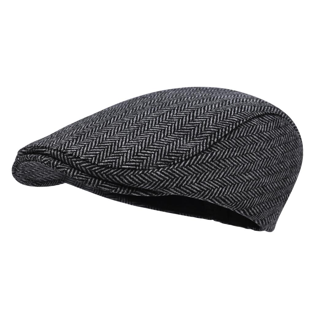 STARANCE Men's Flat Cap Wool Tweed Driving Irish Gatsby Cabbie Golf Vintage Newsboy Hat