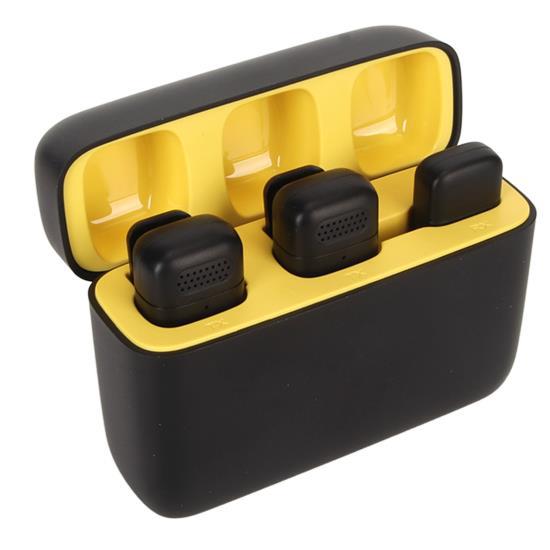 Wireless Lavalier Microphone Noise Reduction 2.4G Type C Receiver Mini Lapel Mic with Charging Case for Live Streaming