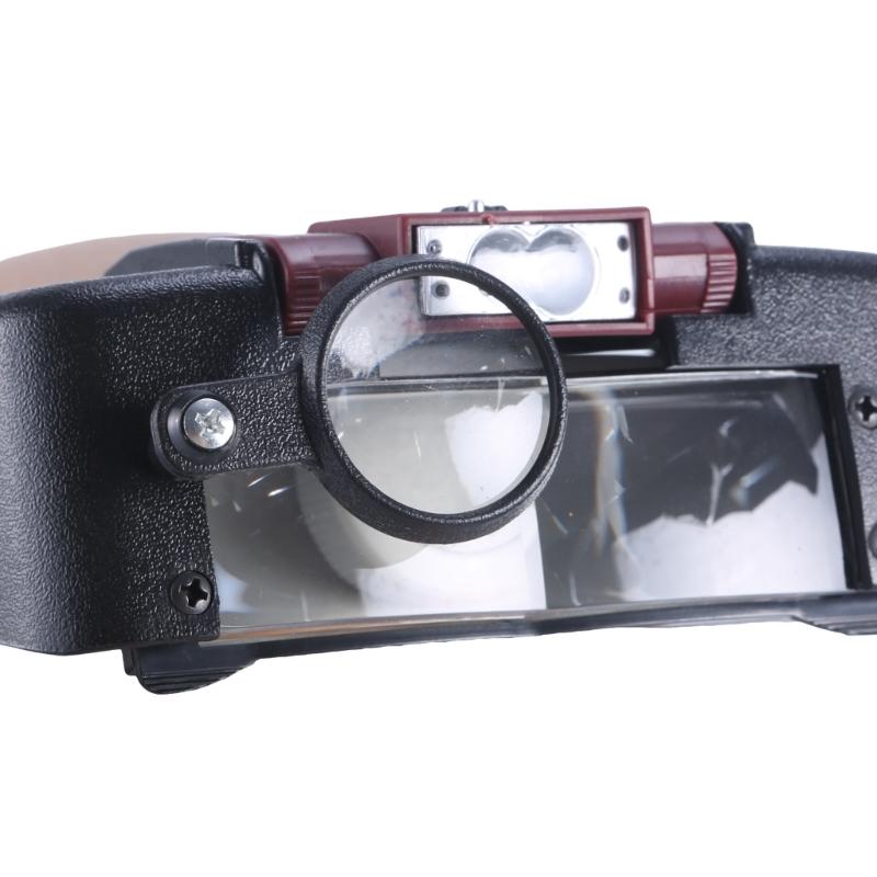 Magnifying Glasses LED Light Lamp Head Loupes Jewelerr Headband Magnifier Eye Glasses Optical Glass Tool 1.5/3/6.5/8X