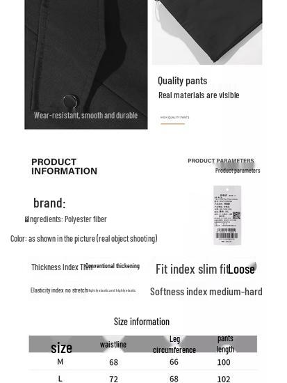 VANCAMEL Men's Loose Casual Cargo Sports Pants