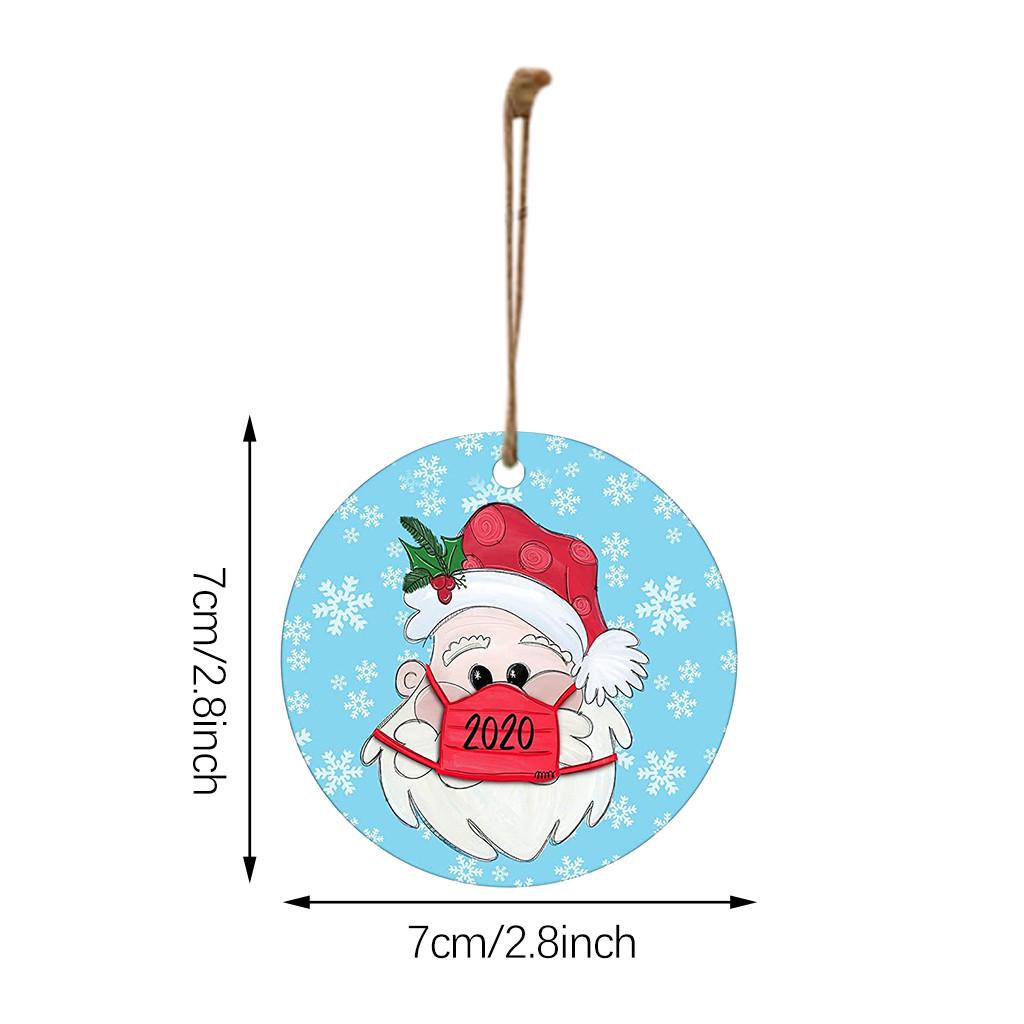30PC 2020 Christmas Ornament Santa Wearing A Face Mask Decorate Christmas Tree