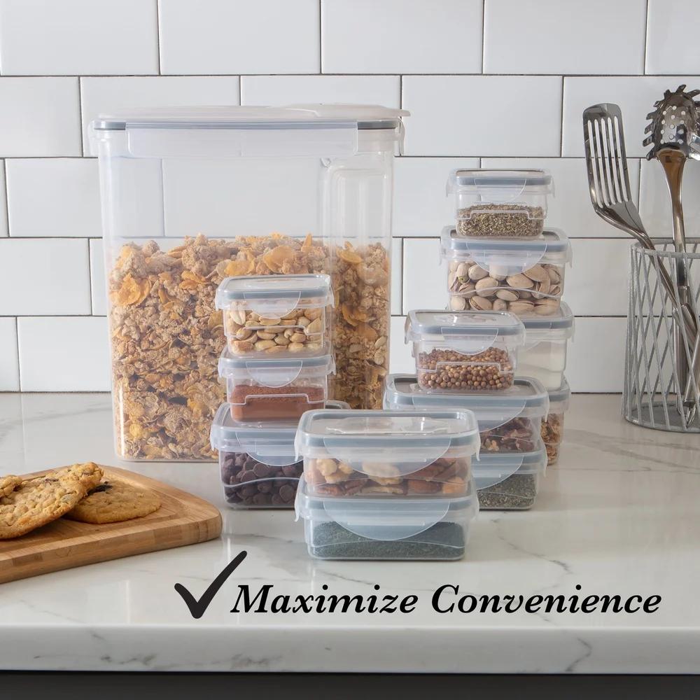 26 Piece Airtight Food Storage Container Set BPA Free Microwave Dishwasher Safe 13 Containers Snap Lock Lids Stackable Food