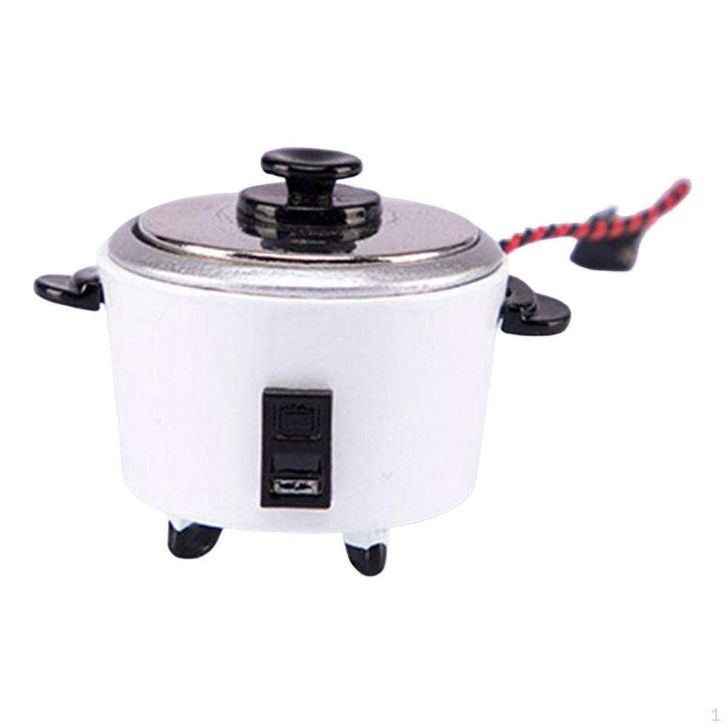 1:12 Dollhouse Rice Cooker Cookware Kitchen Accessories Play Toys Photographic Props
