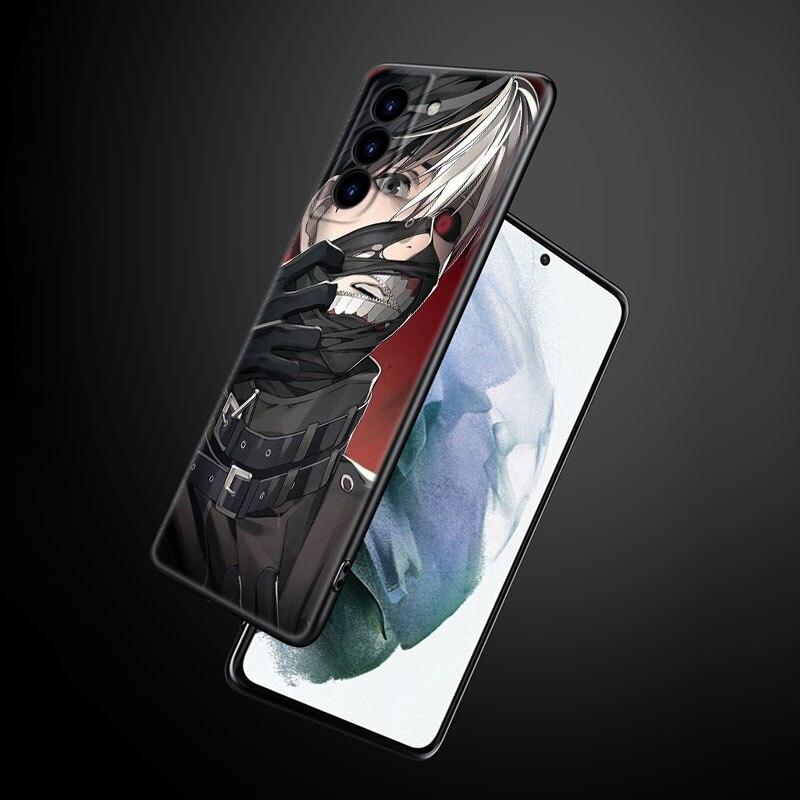 Anime Tokyo Ghoul Phone Case For Samsung Galaxy S22 Pro S21 S20 Ultra FE S10 Lite 5G S10E S9 S8 Plus Soft TPU Black Cover