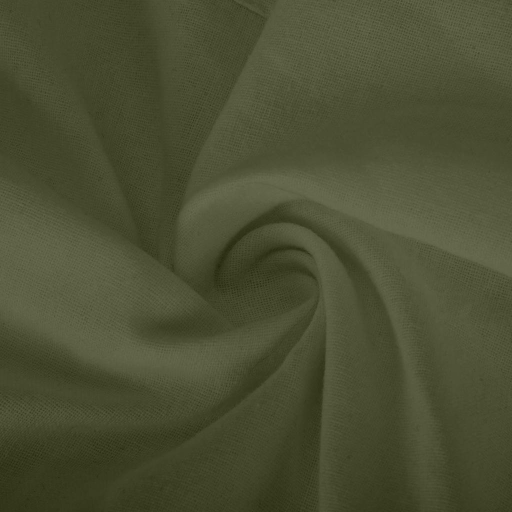 Women's Fashion Color Loose High Waist Button Pocket Cotton And Hemp Pants Nine Point Casual Pants