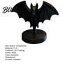 Bat Figurine with Base 3D Printed Gothic Black Statue, Stable Round Base, Halloween Desktop Ornament Tabletop Decor for Home, Dining Table &