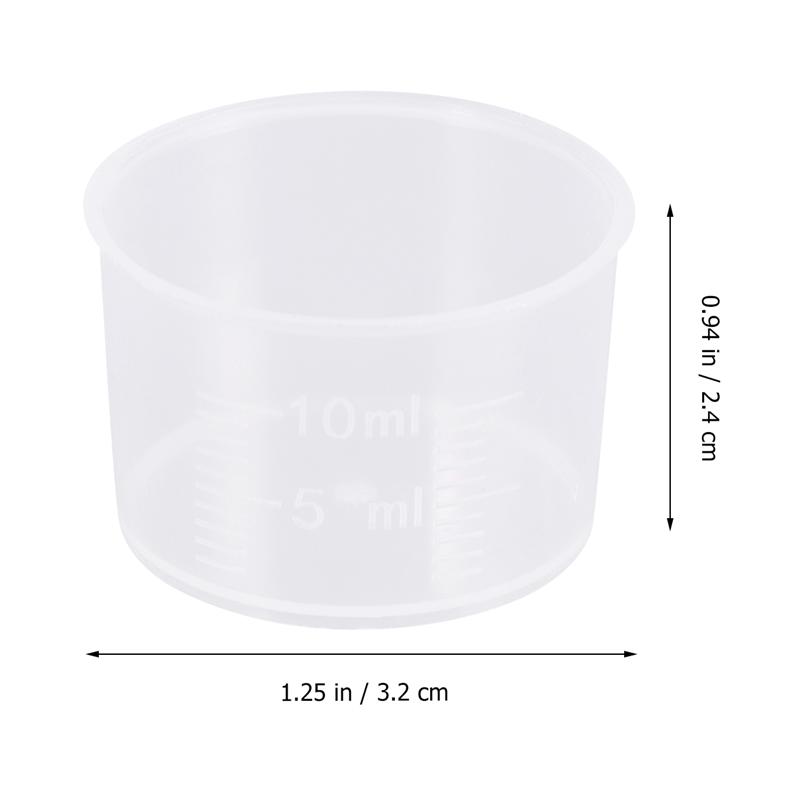 

100pcs 10ml Disposable Measuring Beer Nesting Cups Transparent Easuring Beer Nesting Cups Thickened Clear Plastic Liquid чистий