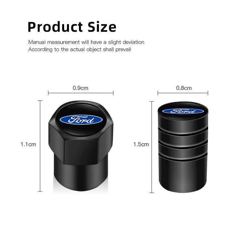 Metal Car Badge Wheel Tire Valve Caps Cover Tire Decoration For Ford Focus 2 3 Mondeo Kuga Fiesta MK7 Escort Edge C-Max Fiesta