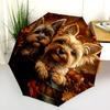 Two Yorkshire Terriers Pattern, Automatic Folding Umbrella, Portable and Foldable Design, 8 Ribs, a Christmas or Birthday Gift.
