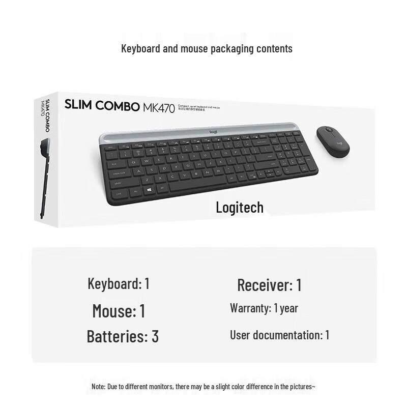 Logitech MK470 Slim Silent Wireless Keyboard and Mouse Combo