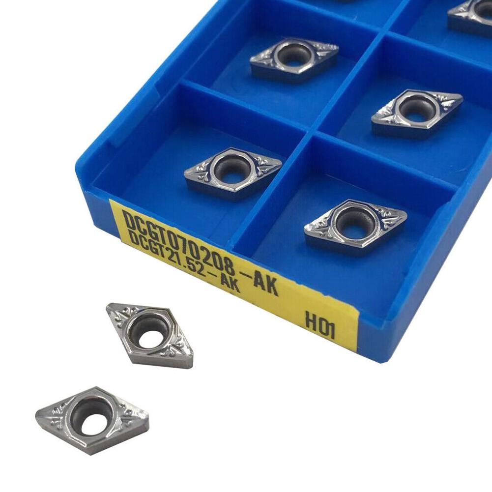 10Pcs Aluminum DCGT070208-AK H01 DCGT21.52 Carbide Inserts Aluminum Inserts