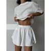 Fashion Fashion T-shirt Tops Shorts Casual Suit Female Tee Top Shorts Set Suit Women
