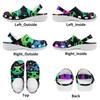 White EVA Clogs with Mini Skull Print, Lightweight Slip On Garden Shoes, Breathable Beach Sandals, Indoor Outdoor Slippers for Men Women